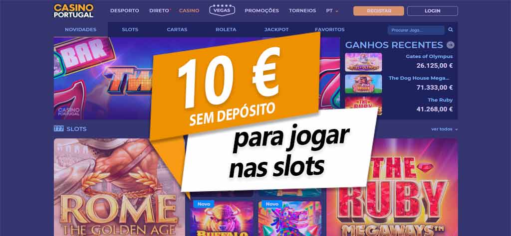 Casinoportugal.pt está a oferecer 10 euros (sem depósito)