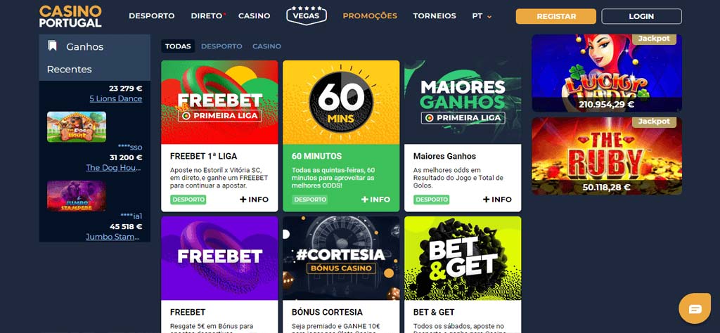Ofertas de bónus no Casino Portugal